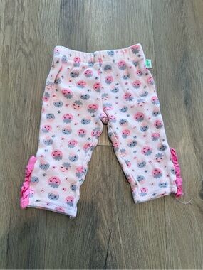 Baby Girl pink Ruffle detail, Strawberry Pants/Leggings